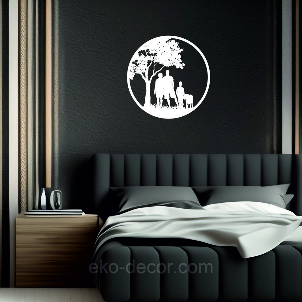 Декоративне настінне Панно «Сім'я», Декор на стіну 70*70 см, Білий Київ - фото 6