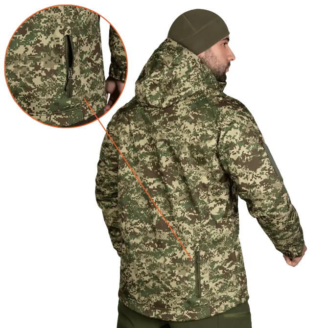 Куртка мужская теплая Stalker SoftShell (7495) Хищник пиксель L Винница - изображение 6