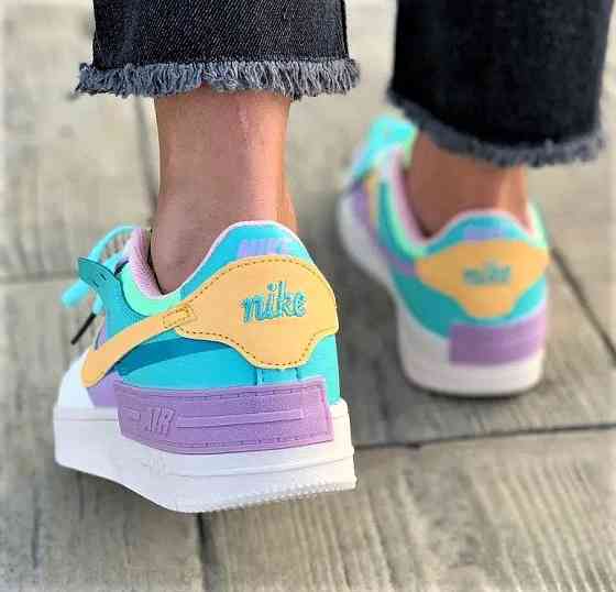 Кросівки Nike Force Білі Жіночі Шкіряні Форси Shadow Різнобарвні Найк (розміри: 36,37,38,39,40) Відео Огляд — 2 Дніпро