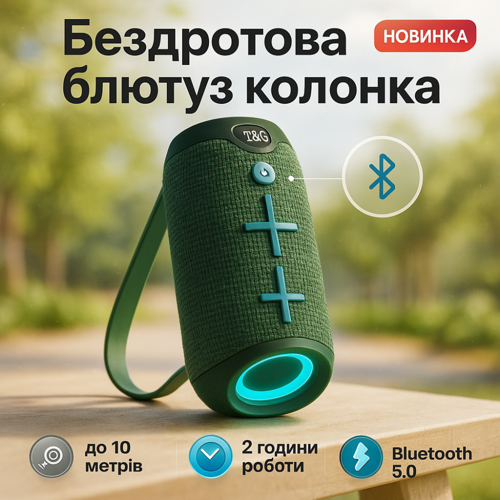 Міні-колонки з підсвічуванням TG619C, Bluetooth колонка з радіоприймачем, Колонка для вечірки на вулиці YV-27 Львів - фото 13