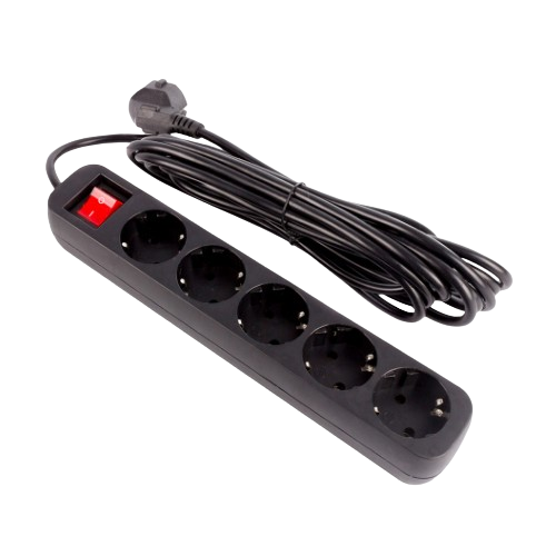 Фільтр мережевий 5 розеток 5м чорний CW-PSEA55BK ColorWay Житомир - изображение 2