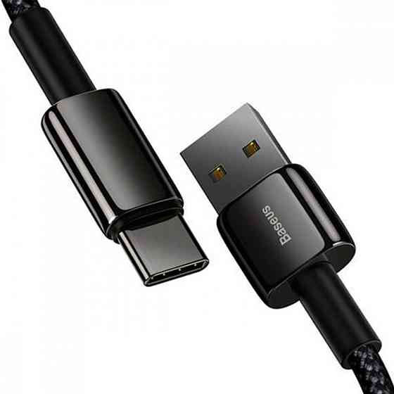 Кабель Baseus Tungsten Gold Fast Charging Lightning 2.4A 2м чорний Львів