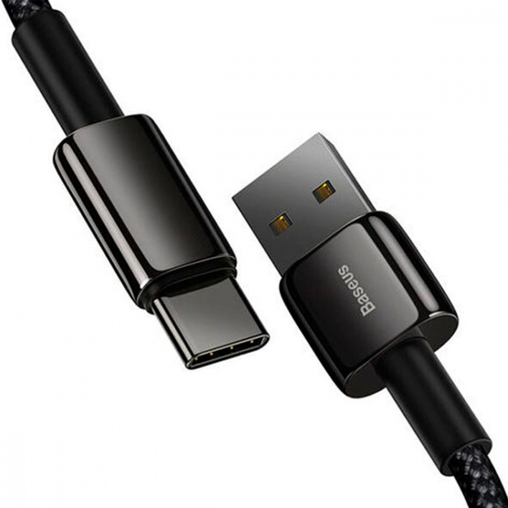 Кабель Baseus Tungsten Gold Fast Charging Lightning 2.4A 2м чорний Львів - фото 5