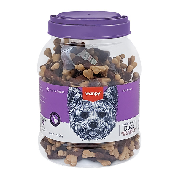 Wanpy Duck Jerky & Calcium Bone Twists ВАНПИ КОСТЬ С ВЯЛЕНОЙ УТКОЙ И КАЛЬЦИЕМ лакомство для собак Киев - изображение 1