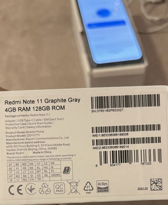 Смартфон Xiaomi Redmi Note 11 (Graphite Grey), 4/128 ГБ Київ - фото 1