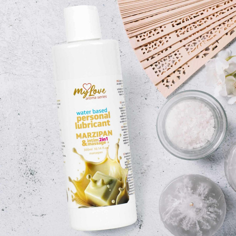 2в1 лубрикант та масажний гель - MyLove Aroma Series Intim&Massage Marzipan, 300 мл Sex Aura Київ - фото 3