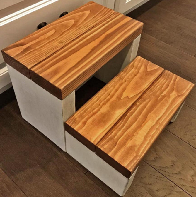 Лавка-сходинка "Калдарія" шеббі-охра Миколаїв - фото 1