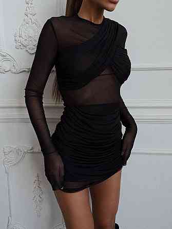 Жіноче романтичне стильне мініплаття сітка та мікродайвінг 46/48 Одеса