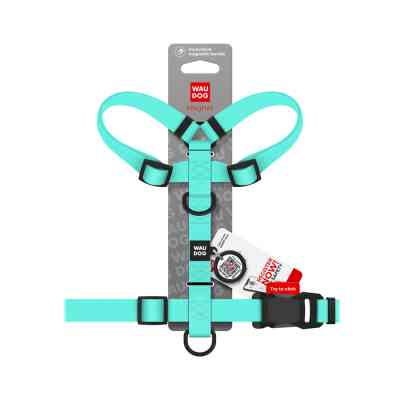 Шлей для собак WAUDOG Magnet анатомическая Н-образная с QR-паспортом, магнитная пряжка-фастекс S тиффани (262227) Винница
