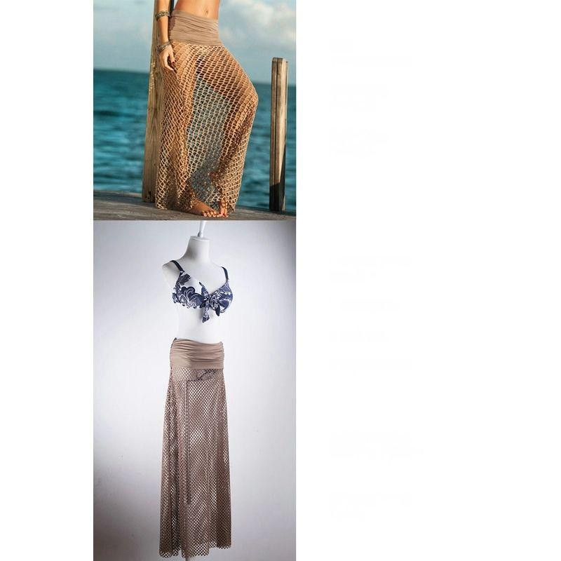 Пляжная юбка в сетку универсальный бежевый Киев - изображение 5