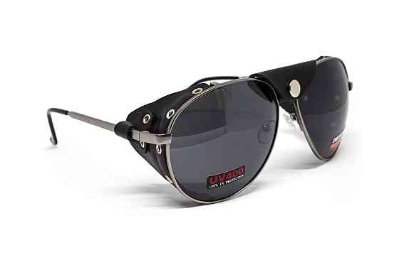 Окуляри захисні Global Vision Aviator-3 (gray), сірі зі з'ємним ущільнювачем із синтетичної "шкіри" Запорожье