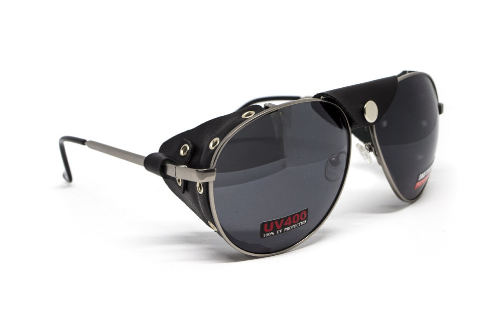 Окуляри захисні Global Vision Aviator-3 (gray), сірі зі з'ємним ущільнювачем із синтетичної "шкіри" Запорожье - изображение 2