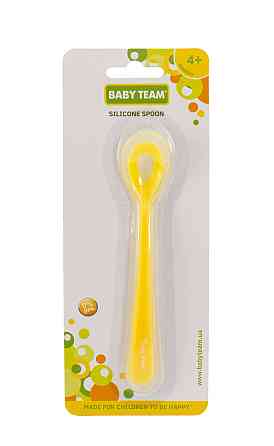 Ложечка силіконова 4+ Baby team Жовтий Кривий Ріг