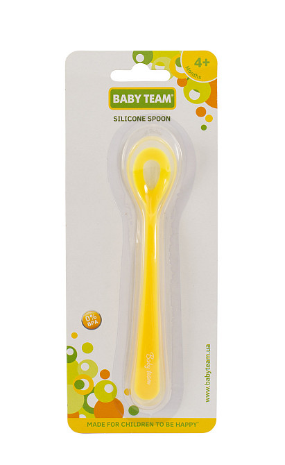 Ложечка силіконова 4+ Baby team Жовтий Кривий Ріг - фото 3
