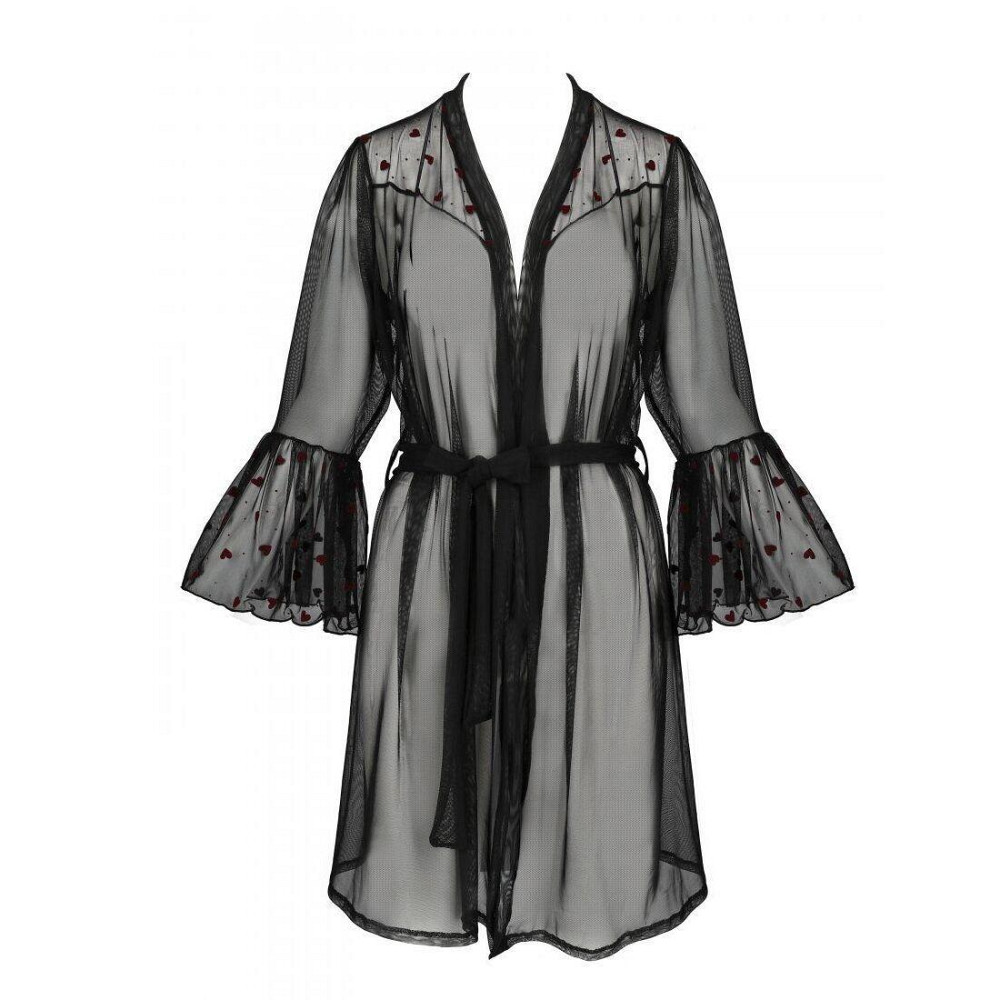 Повітряний пеньюар Passion LOVELIA PEIGNOIR XXL/XXXL, black Sex Aura Київ - фото 5