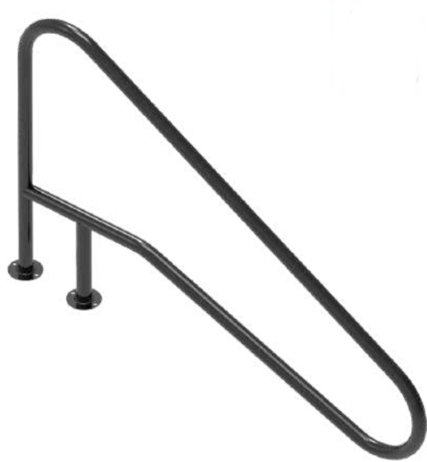 Поручень Flexinox 87188154 для римських сходів FX-02 Nero (1405 мм. фланець. AISI-316L) Київ - фото 1