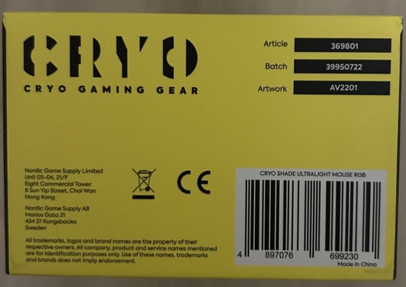 Мишка: Cryo Shade ULTRA lignt Gamingmus RGB (sort)Нова . Киев - изображение 4