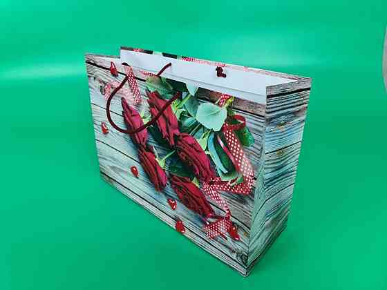 Бумажный большой горизонтальный пакет  36/22/10(артBG-137) (12 шт) Харьков