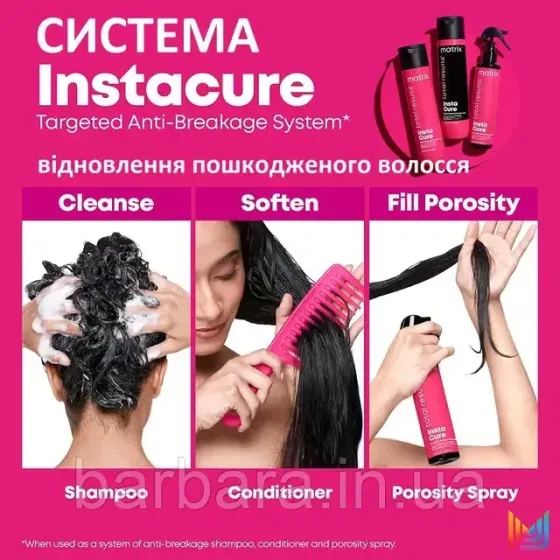 Спрей-догляд для пошкодженого та пористого волосся Matrix Total Results Insta Cure Spray 200 мл Київ