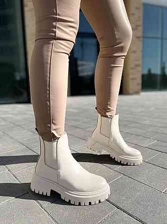 Черевики жіночі GREMMY бежеві натуральна шкіра висота 13 см (604/1) Коломыя