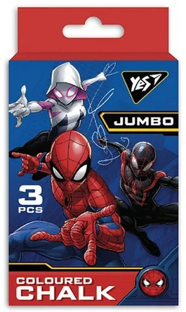 Крейда кольорова 3 шт. "1Вересня" JUMBO Marvel кругла, 400385, шт Київ - фото 1