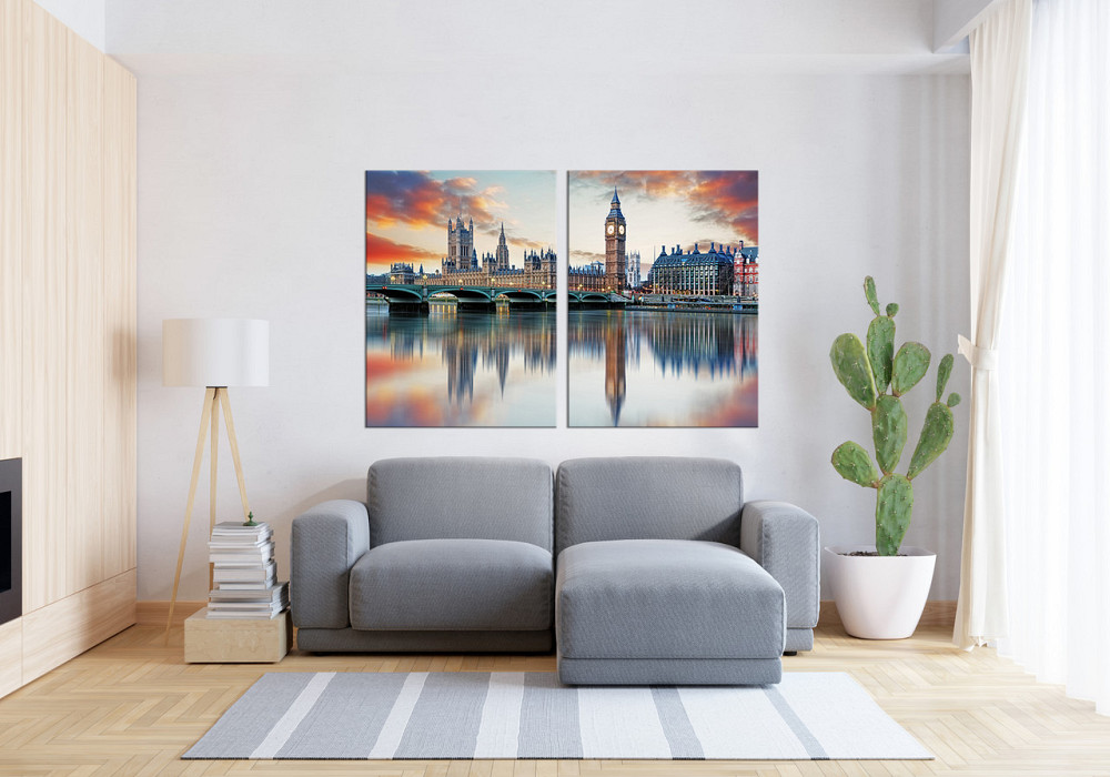 Модульная картина в гостиную / спальню   Лондон  TLV-2_100 90x132  см Киев - изображение 3