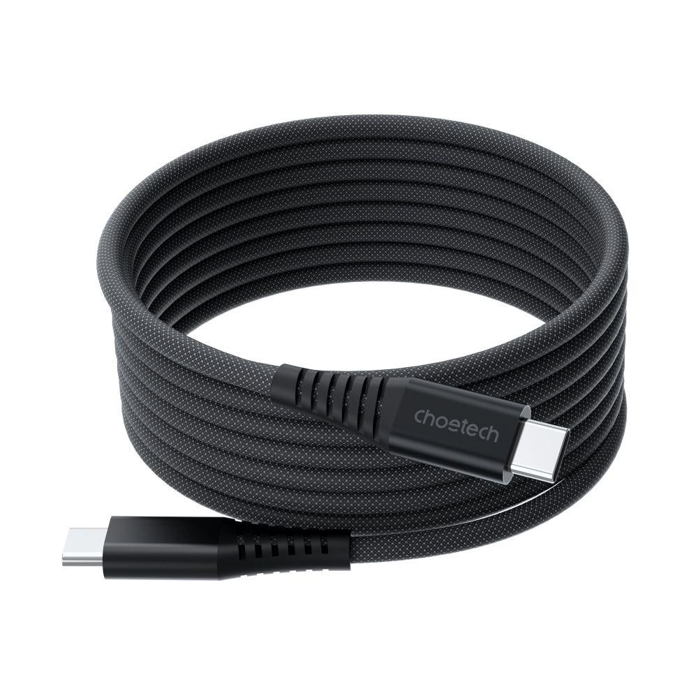 Кабель Choetech ХСС-1051 Black USB-C to USB-C Magnetic PD3.1 240W 1.8m (43-00127) Киев - изображение 4