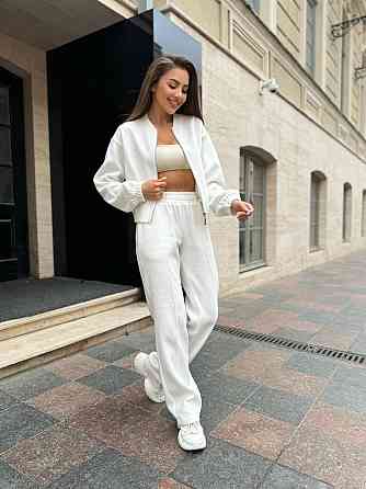 Жіночий базовий теплий костюм: кофта та штани Ангора Молочний, 46/48 Одеса