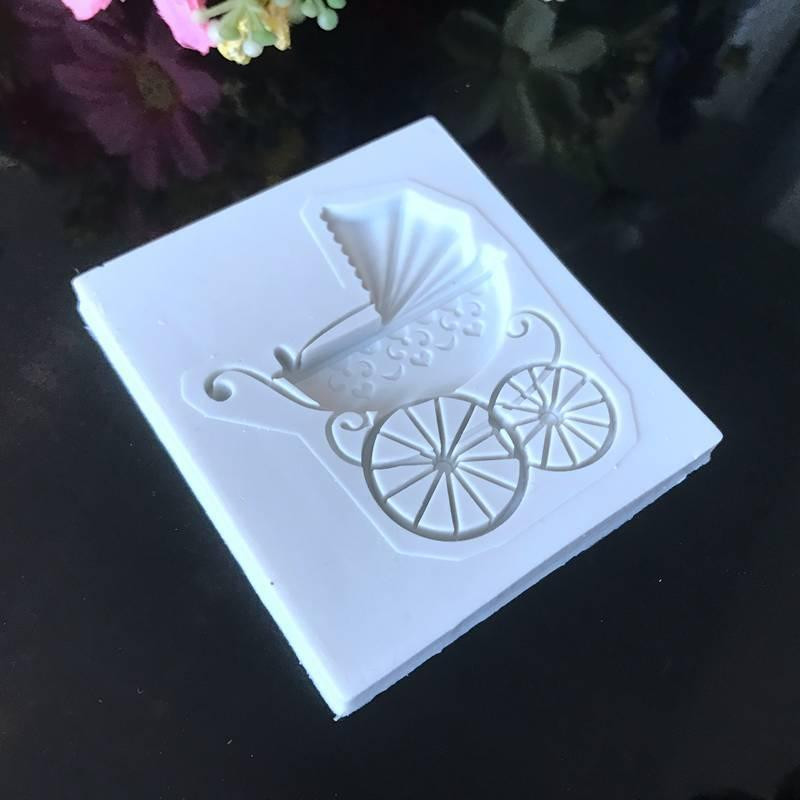 Молд силиконовый Коляска детская 48 на 42 мм серый Киев - изображение 6