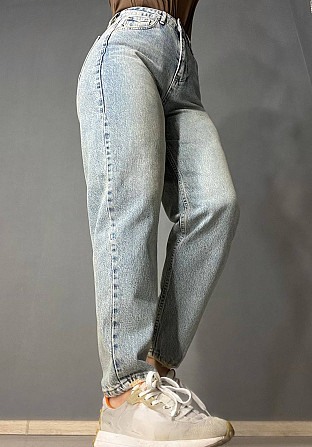 Джинсы женские Mikaletta 3249-13254 MOM RELAX jeans бананы высокая посадка стрейчевые голубые, голуб Одесса - изображение 5