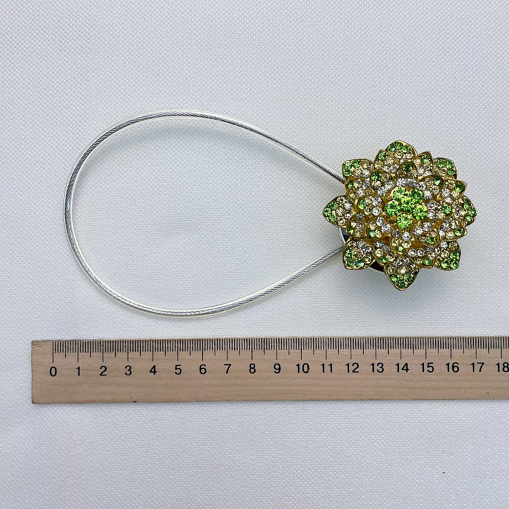 Магніти для штор та гардин "Flowers" набір 2 шт Салатовий з золотистим (81-206) Київ - фото 7