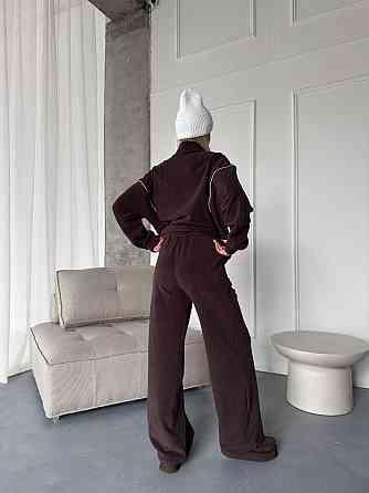 Стильный женский теплый флисовый костюм двойка Шоколад, 50/52 Одесса