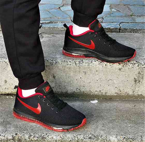Кроссовки Nike 97 Черные Мужские Красные с Амортизацией Балоном Найк (размеры: 45) Днепр