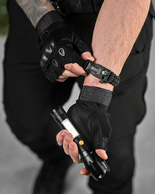 Летний тактический костюм 8в1 TIRAN  черный ДЛ6514 Одесса - изображение 9