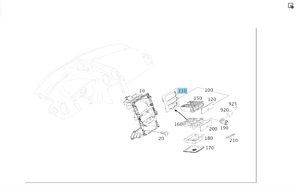 Mercedes-Benz  A1646804417 Декоративна накладка центральної консолі ML W164 Одеса - фото 2