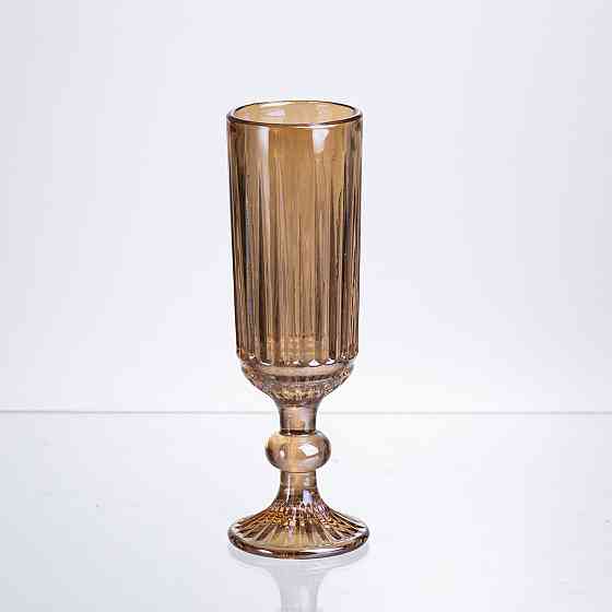 Набір келихів для шампанського 6 штук по 160 мл бурштиновий HP-19-244 Коломия