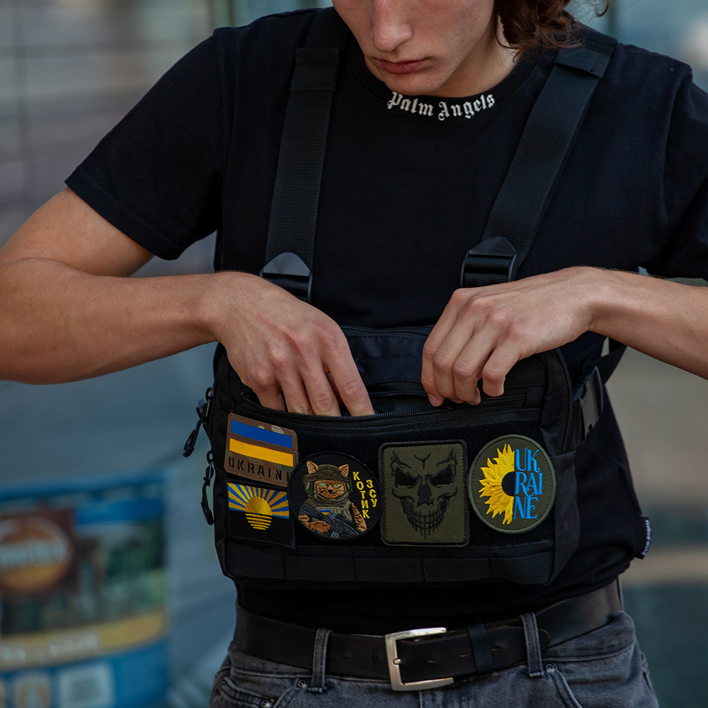 Плечова чоловіча містка сумка, Сумка тактична для чоловіків кобура тактична HX-42 Львів - фото 3