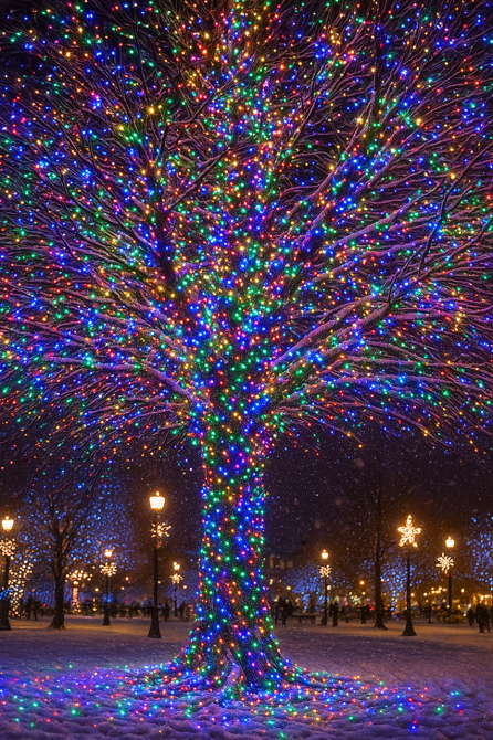 Гірлянда Різдвяна фея вулична 100 м 1000 LED білий провід Мультиколір CF1000L100MWML Київ - фото 6