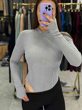 Жіночий базовий теплий боді з турецького мікрофлісу Сірий, 42 Одеса