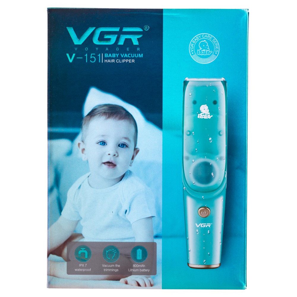 VGR Дитяча машинка для стрижки волосся з насадками тиха акумуляторна бездротова VGR V-151 Коломия - фото 7