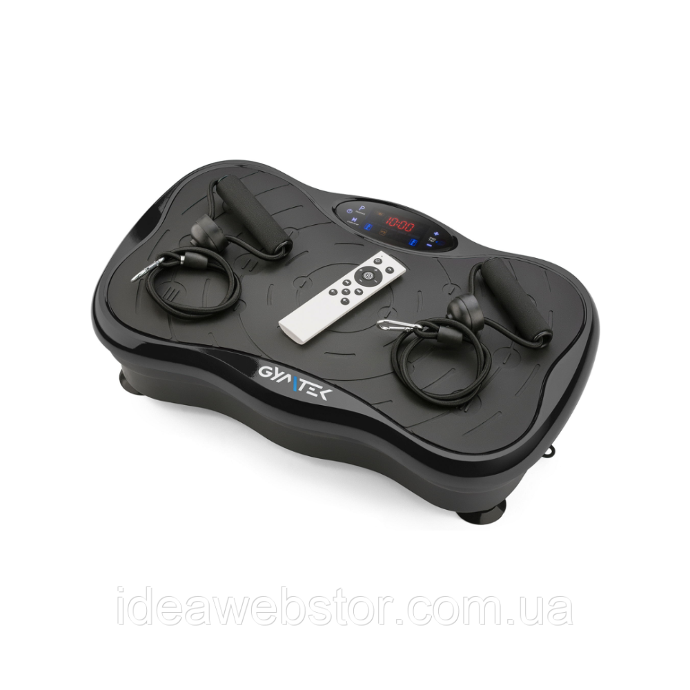 Віброплатформа Gymtek XP500 2D для дому з пультом керування й еспандерами вібротренажер для схуднення фітнесу масажу чорна Київ - фото 12