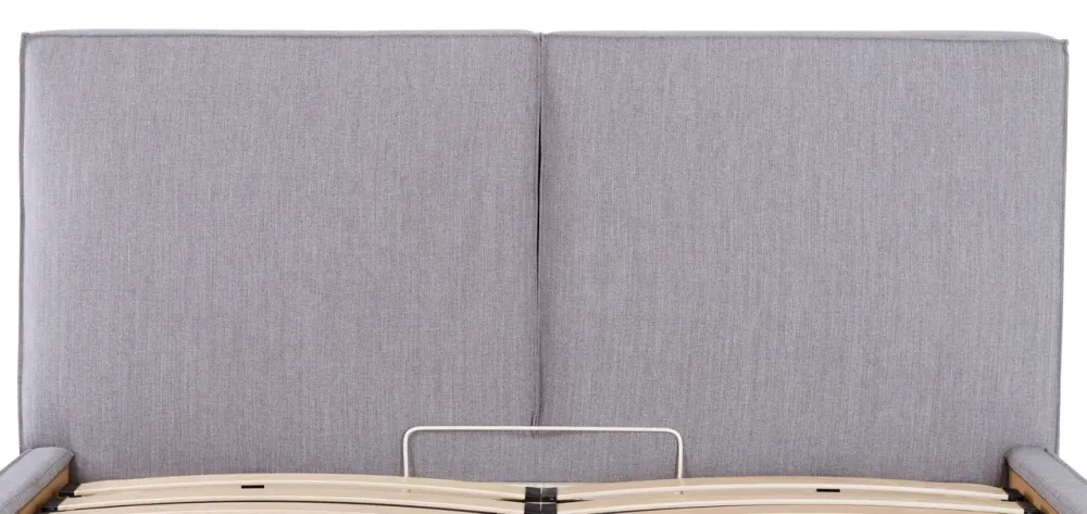 Ліжко Двоспальне Delhi VIP 160 х 200 см Місті Grey З додатковою металевою цільнозварною рамою Сірий Дніпро - фото 14