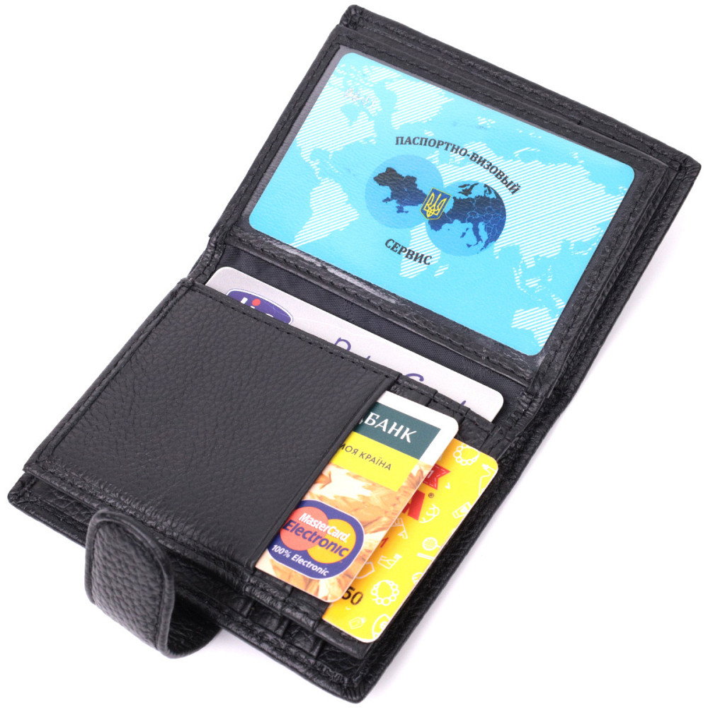 Надежная визитница из натуральной кожи ST Leather 22469 Черный Киев - изображение 7