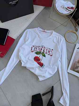 Женский повседневный лонгслив из микродайвинга с рисунком Белый 2, 50/52 Одесса