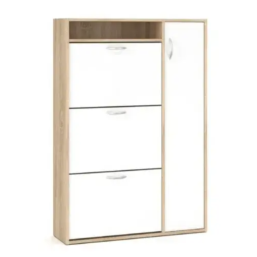 Тумба для взуття Оріон Мебель Сервіс Дуб самоа Білий матовий Львів - фото 1