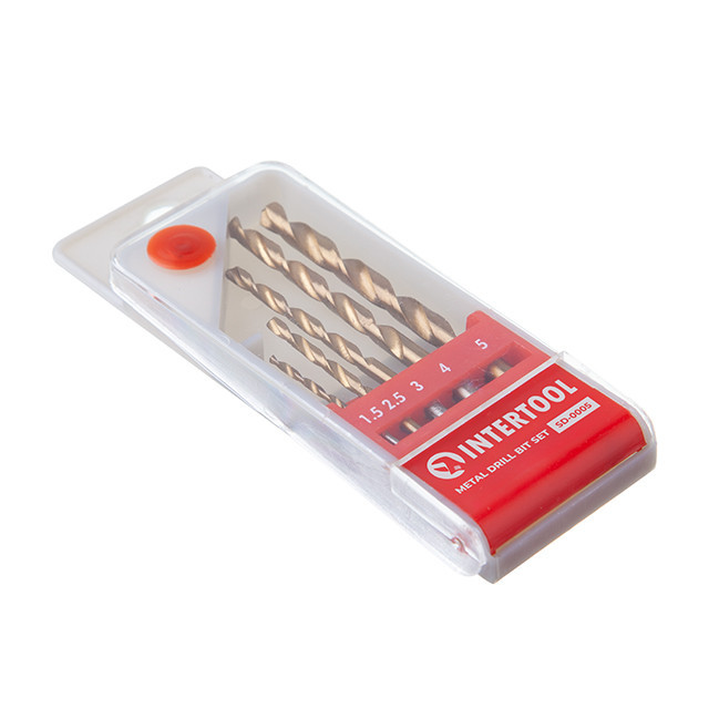 Набір свердел по металу HSS, 5 шт. (1,5-5 мм) INTERTOOL SD-0005 Київ - фото 3