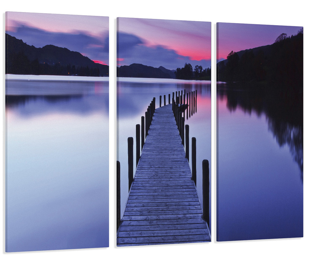 Модульная картина Озеро на закате Art-80_XXL 70x130 см Киев - изображение 1