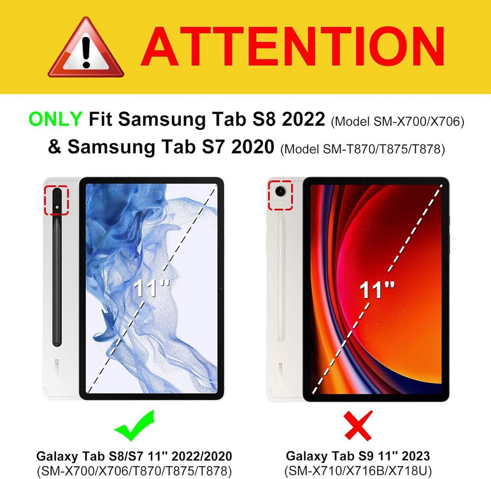 Фирменный чехол-книжка ROOFEI с Bluetooth клавиатурой для планшета Samsung Galaxy Tab S8 2022/ S7 2020 11 дюймов Днепр - изображение 4