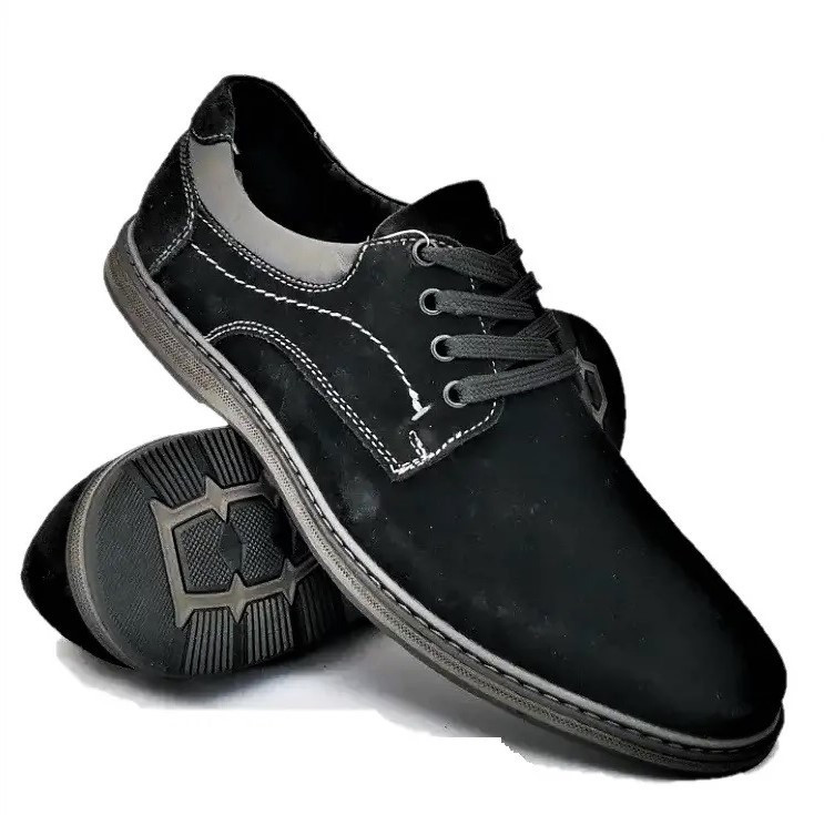 Мужские Мокасины Черные Замшевые Туфли Натуральная Кожа (размеры: 41) Видео Обзор - 65-Н Днепр - изображение 1