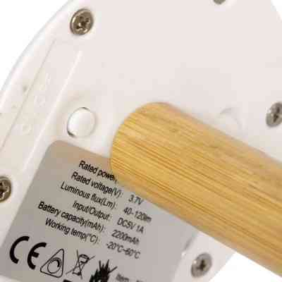 Ліхтар Bo-Camp Cambridge Rechargeable 200 Lumen Bamboo/White (5818792) Вінниця